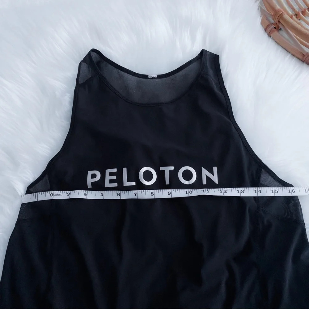 Lululemon Peloton Sculpt Tank Top Black Mesh Sleeveless - Picture 7 of 9